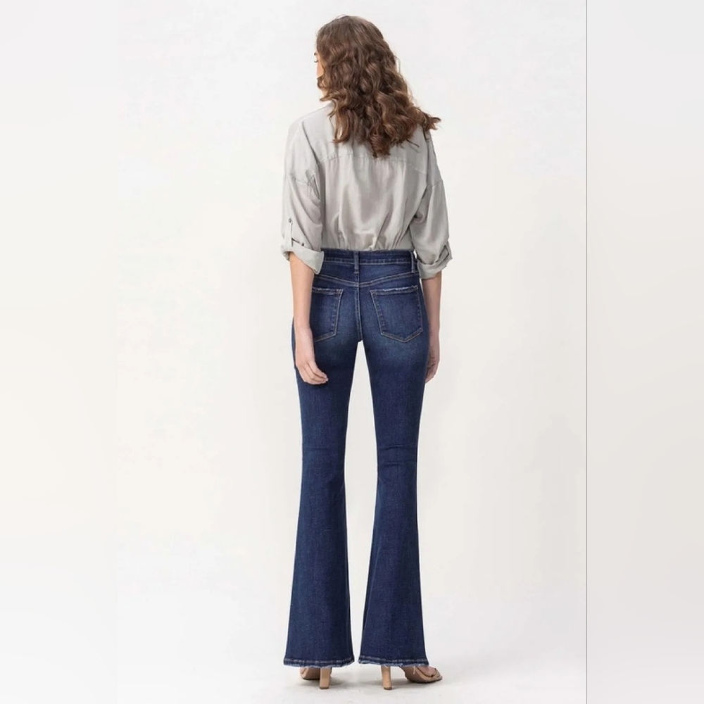 Vervet by Flying Monkey Dark Wash Mid Rise Flare Jeans Size 7(28) women's size 6 - Picture 11 of 14